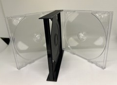 100 NEW CHUBBY 24MM Double (2) CD CASE WITH CLEAR TRAY, ASSEMBLED, 1057Q+KC02PK