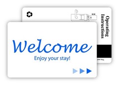 Hotel & Motel Popular WELCOME 2 inches by 8 0.01 inches, black