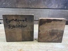 Vintage Pair Mayer China Original Pattern Copper Printers Blocks Pittsburgh PA