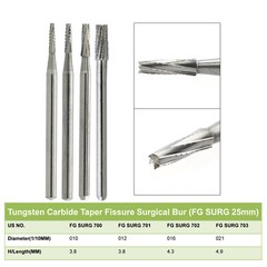 Wave Dental Carbide Burs Surgical Long FG SURG 700 701L 702L 25mm High Speed