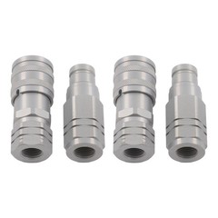 2 Pcs 3/8″ Flat Face Hydraulic Quick Disconnect Coupling Set 3/8″ NPT Thread