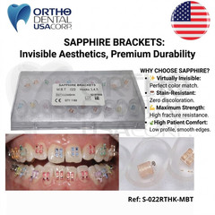 Sapphire Bracket W/H 3, 4, 5 .022″ 20 pcs Seller USA Seller Orthodentalusa Corp
