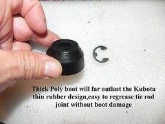 Kubota BX,B,GR Inner Tie Rod Boots (2) USA made not China copy 1 yr warranty