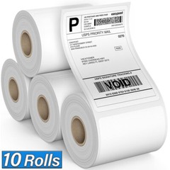 10 Rolls 4×6 Direct Thermal Shipping Labels Zebra 2844 Eltron ZP450 ZP500 ZP505