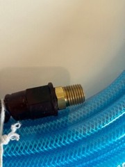 Coilhose Pneumatics PFE40504T FLEXEEL 1/4 x 50′ Hose 1/4″ MPT Fittings Blue