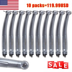 10pcs Dental High Speed Handpiece Turbine 4 Holes NSK Pana Max Style Clean Head