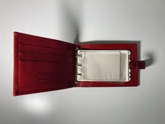 Filofax Portobello M2 Red Italian Leather 3 Ring Organizer Wallet Planner