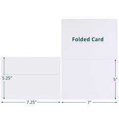 Eupako 50 Pack A7 ( 5.25 x 7.25 Inches) 50PCS, White