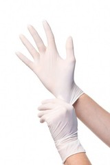 100PCS White Nitrile Exam Gloves, 4mil Powder Free Non-Sterile Latex Free