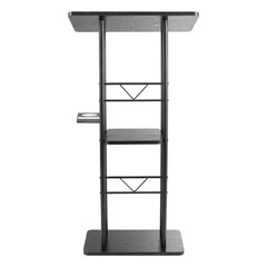 Podium Stand Metal/Acrylic/Wooden Lectern Storage Shelf Classroom Wedding Speech
