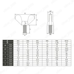 316 Stainless Steel Wing Thumb Screws Bolts M4 M5 M6 M8