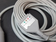 Welch Allyn ECG Cable 6 Pin 5 Leads Snap AHA Compatible 12′ 008-0313-00