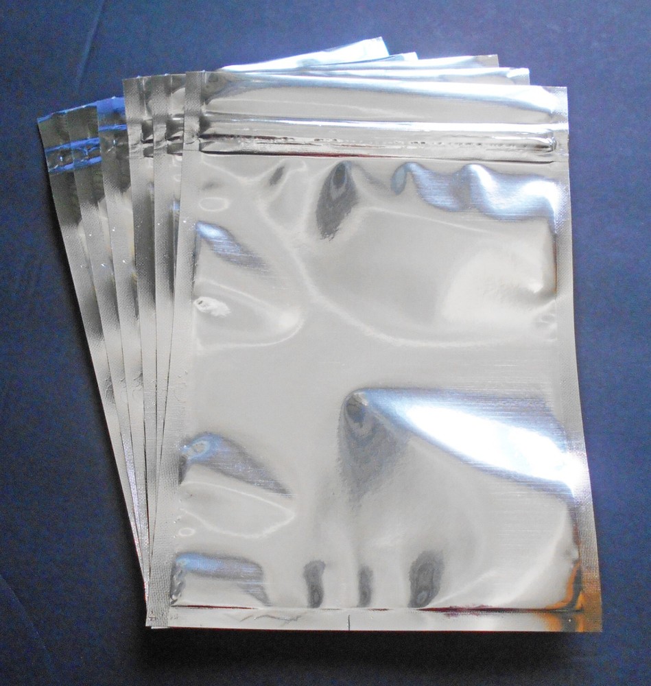 100 Pack – Silver Zipper Mylar Bags 5″x7″ Fresh Airtight Pouch – USA SMALL BIZ