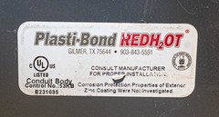 Lot of 3 PLASTI-BOND RED H2OT 2″ CONDUIT BODY, PVC COATED With Covers