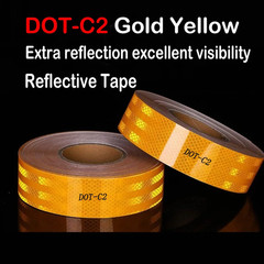 50ft DOT-C2 Orange Reflective Tape 2″ Inch High Vis Safety Reflector Trailer