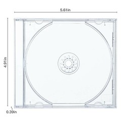 50 Pack 10.4 mm Standard Single Clear CD Jewel Case with Assembled Clear Tray