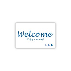 Hotel & Motel Popular WELCOME 2 inches by 8 0.01 inches, black