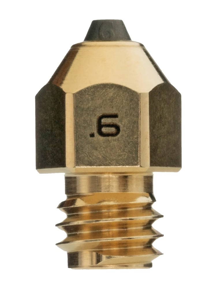 Diamondback Nozzles – MK8 Compatible – Polycrystalline Solid Diamond 0.6mm