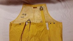 DARK YELLOW 3XLARGE 43X30.5 WET RAIN SUIT PANTS BOTTOMS SUSPENDERS BIB OVERALLS