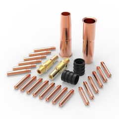 MIG Welding Gun Accessory Kit for Lincoln Magnum 200/250&Tweco #2, 20 Tips