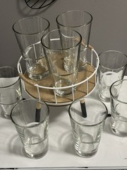 8 Vintage Libbey DuraTuff Endeavor Glasses, Stackable Heavy Duty Tumblers