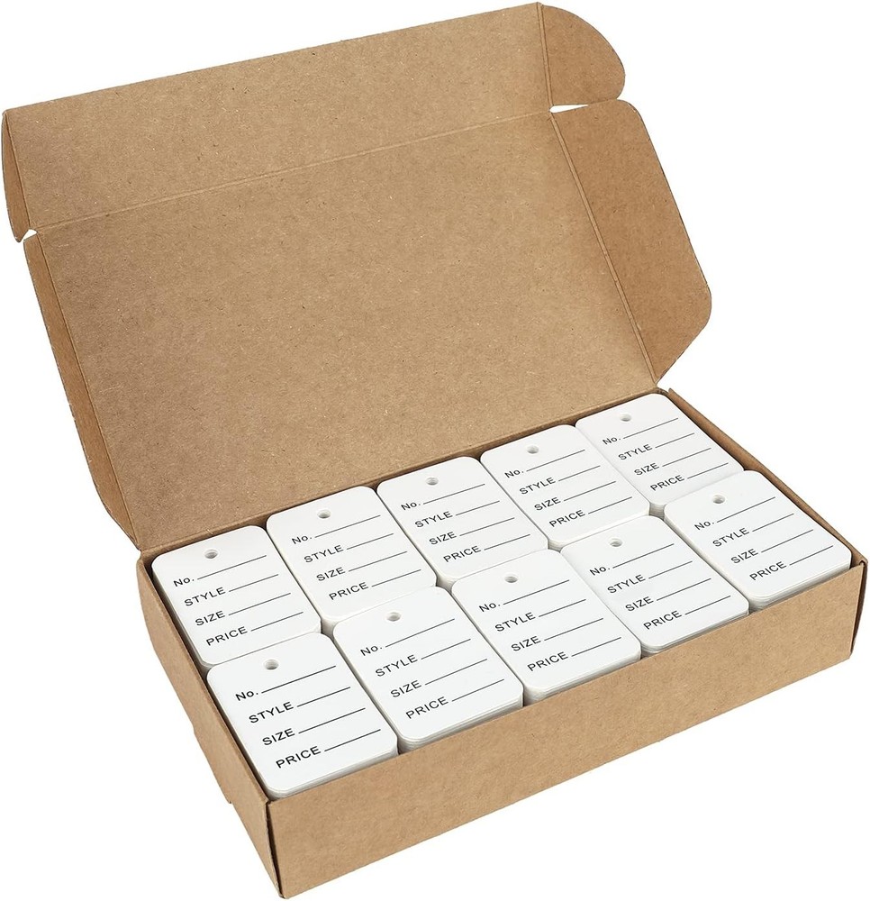 jijAcraft 1000Pcs Price Tags, White Clothing Tag for Retail, Small Paper Tags