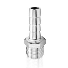 2x Stainless Steel 5/16″ Hose Barb to 1/4″ Male NPT Home Fitting Water Fuel N951