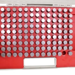 Steel Minus Pin Gage Set – 125 Pieces 0.626-0.750″ M4, Heat Treated Storage Case