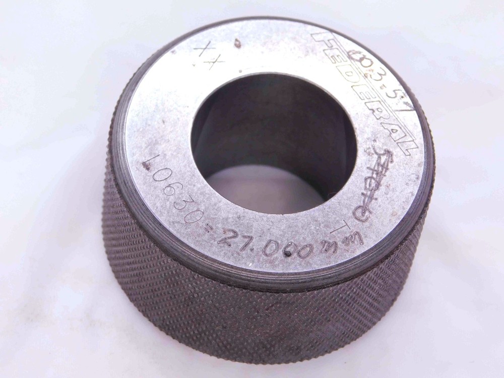 27.000 CLASS XX MASTER PLAIN BORE RING GAGE ONSIZE 27 mm 1.0630 27.00 CHECK