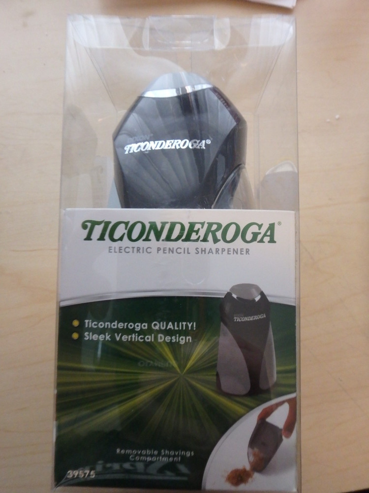 Ticonderoga X39575 Electric Pencil Sharpener Black/Grey NICE New original sealed
