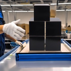 Rempry 8x6x6 Inches Black Small Shipping Boxes Pack of 8X6X6-25 Pack,