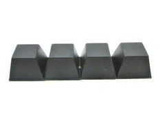 3/4″ Square Pyramid Peel & Stick Rubber Bumpers for Panels & Shop Fixtures