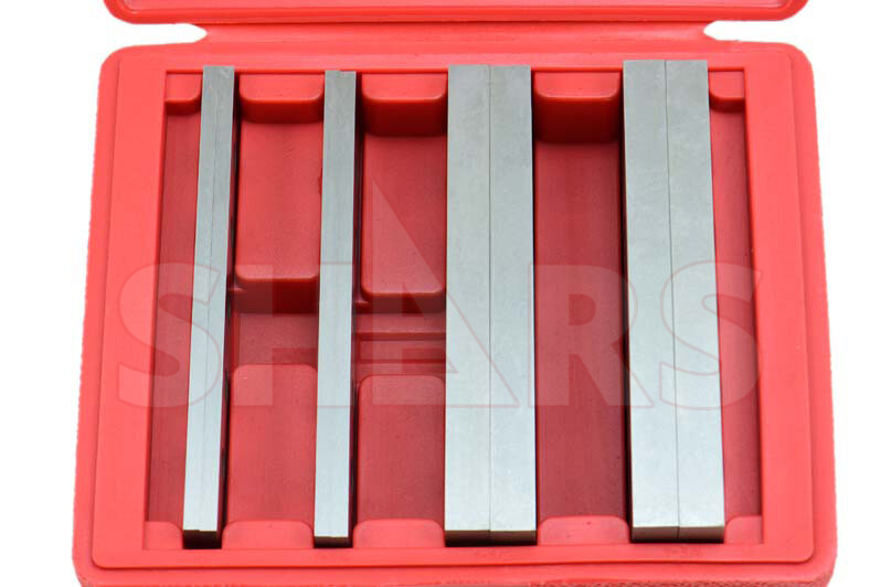 3/16″ & 1/2″ 8PCS PRECISION 4 MATCHED PAIRS STEEL GROUND PARALLEL SET CASE #[
