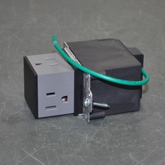 Legrand Pop-Out Outlet ARPTR151GG2, 125V AC, 15A, Single Gang, Graphite