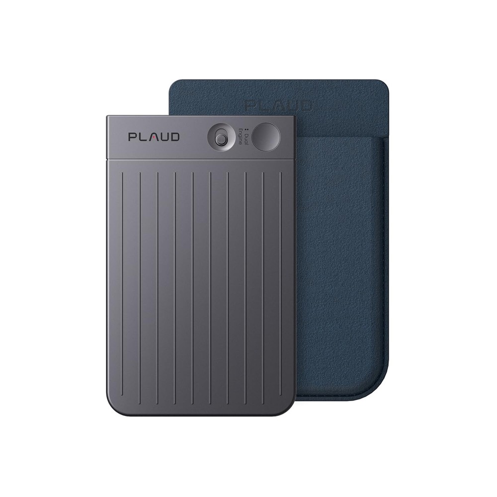 Plaud Note AI recorder with auto transcription, 30h recording, 64GB storage.