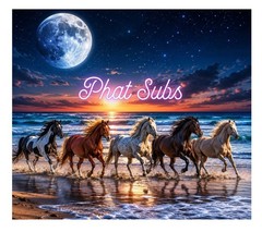 20oz Sublimation Tumbler Wrap Horses Beach Ready To Press Heat Transfer