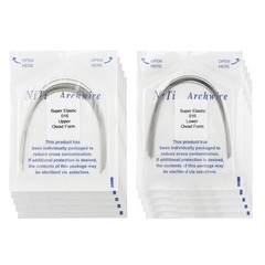 100PCS Dental Orthodontic Arch Wire Niti Round Ovoid Upper Lower 012 014 016 018