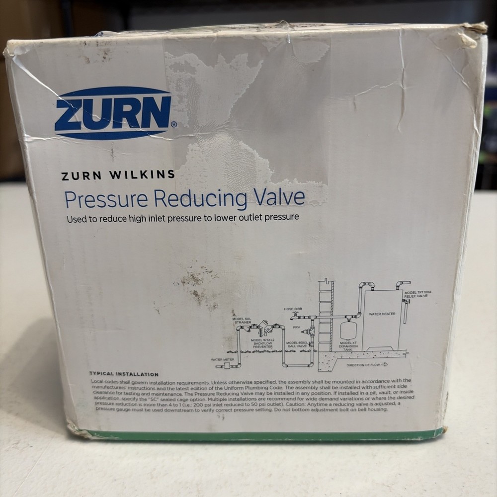Zurn Wilkins 3/4” 34-NR3XLR / NR3XL Water Pressure Reducing Valve Single Union