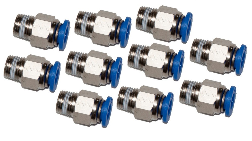 10 pneumatic 1/4″ Tube x 1/8″ NPT Male Connector Push in to air Connect fitting