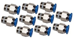 10 pneumatic 1/4″ Tube x 1/8″ NPT Male Connector Push in to air Connect fitting