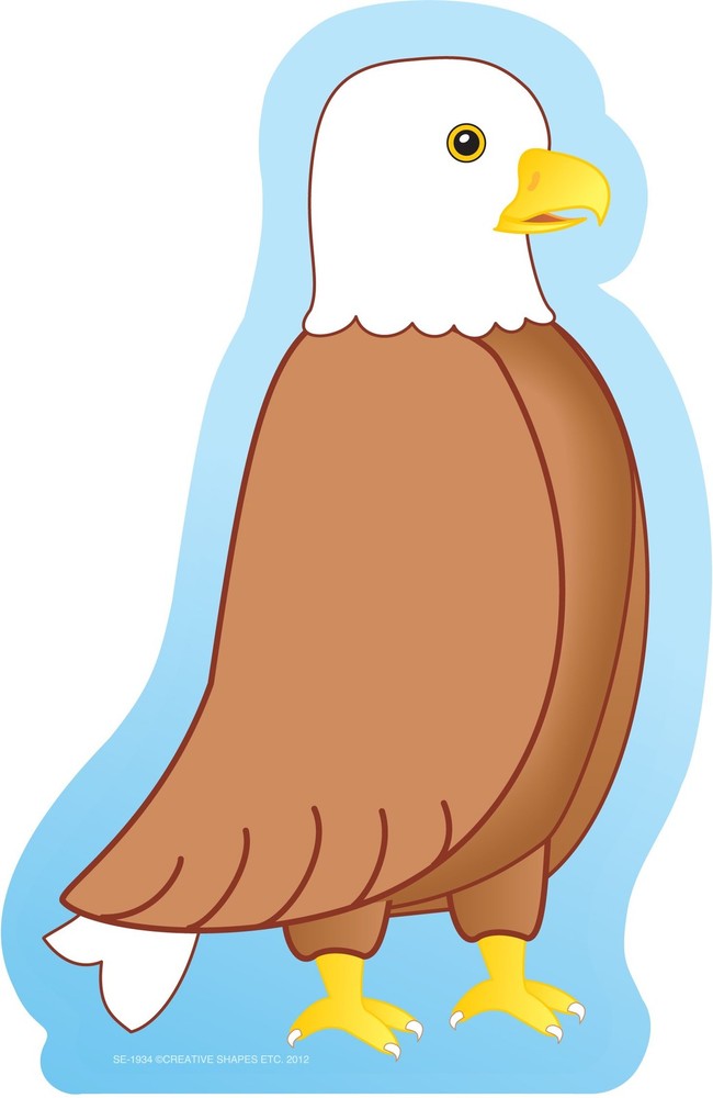 SHAPES ETC. 50 Sheets Eagle Large Notepad 5x7in, Cute Brown, White, Blue