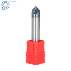 2Pc Double End 3/8″ 4 Flute 90 Degree 2-1/2″ Overall Length Carbide Chamfer Mill