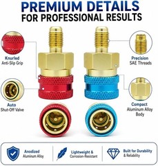R1234yf Adapter & 1234yf Refrigerant Recharge Kit – R1234yf to R134a Adapter wit