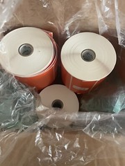 Zebra Orange 4×6 Lacked- 1″ Core – 5 Rolls Of 430 Labels Each 2k Plus Labels