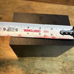 ABS Plastic Black 3.00” + Tol X 4.75×5.25 Machine Ready Block