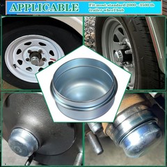 4pcs 1.98” Trailer Hub Dust Caps, Bearing Center Replacement Size: 4pcs 1.98
