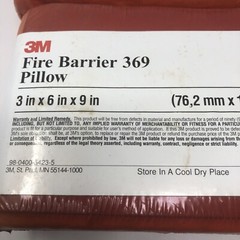 Lot of 2 NEW 3M Fire Barrier 369 Pillow 3 in x 6 in x 9 in 76.2×152.4×228.5mm