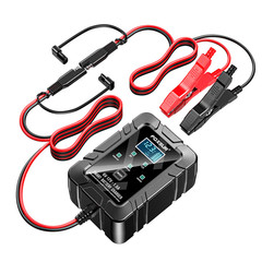 FOXSUR 1.5A 6V/12V Battery Charger Maintainer for Car Motorcycle AGM