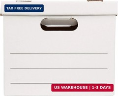 Amazon Basics Storage/Filing Boxes with Lift-Off Lid, Letter/Legal Size, Collaps