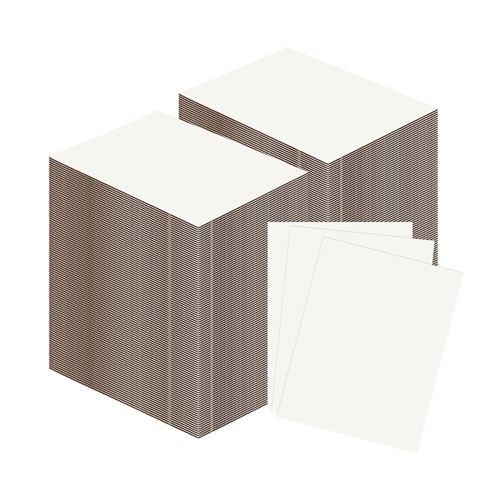 200 PCS 3.5×4.5 Inch White Corrugated Cardboard Sheet Flat Craft Insert Pad